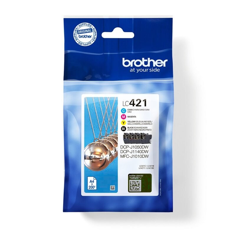 Brother LC-421VAL PagePack 4 stuk(s) Origineel Normaal rendement Zwart, Cyaan, Magenta, Geel, foto 1 van 1