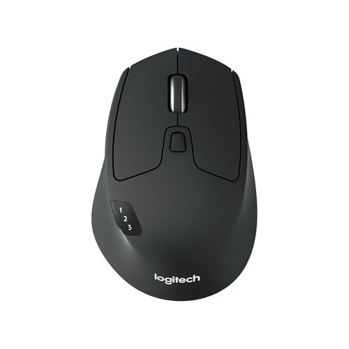 Logitech M720 Triathlon Multi-Device Wireless Mouse, Bluetooth, USB Unifying Receiver, 1000 DPI, 6 Programmable Buttons, 2-Year Battery, Compatible with Laptop, PC, Mac, iPadOS - Grey, photo 1 of 1