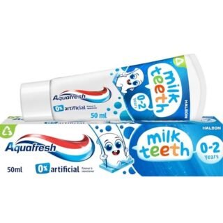 Aquafresh Milk Teeth Baby Toothpaste 0-2 years, Toddler Toothpaste for Infants, Gentle care for Milk Teeth, 50ml