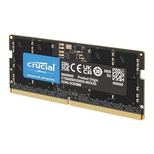 Crucial DDR5 RAM 16GB 5600MHz SODIMM, Laptop Computer Memory, Mini PC, High Performance RAM (or 5200MHz, 4800MHz), CL46 - CT16G56C46S5, photo 1 of 1