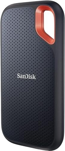 SanDisk Extreme Portable SSD 4TB (up to 1050 MB/s read, 1,000MB/s write, USB-C, NVMe Solid State Performance, IP65 rated for dust and water resistance, Updated Firmware) Black