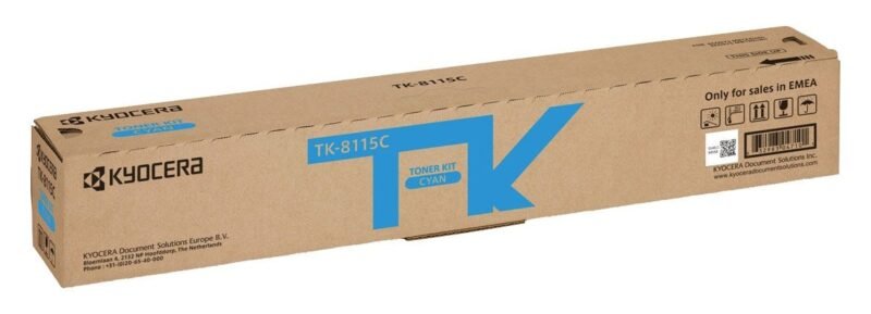 Kyocera TK-8115C Laser Toner Cyan Original Premium Printer Cartridge 1T02P3CNL0 for Ecosys M8124, ECOSYS M8130, photo 1 of 1