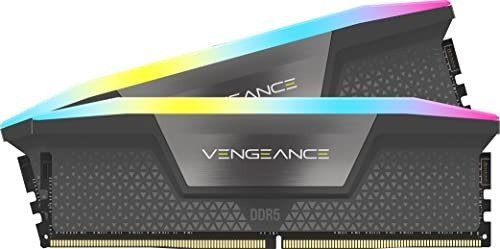 CORSAIR VENGEANCE RGB DDR5 64GB (2x32GB) DDR5 6000MHz CL30 AMD EXPO Intel XMP iCUE Compatible Computer Memory – Gray (CMH64GX5M2B6000Z30), photo 1 of 1