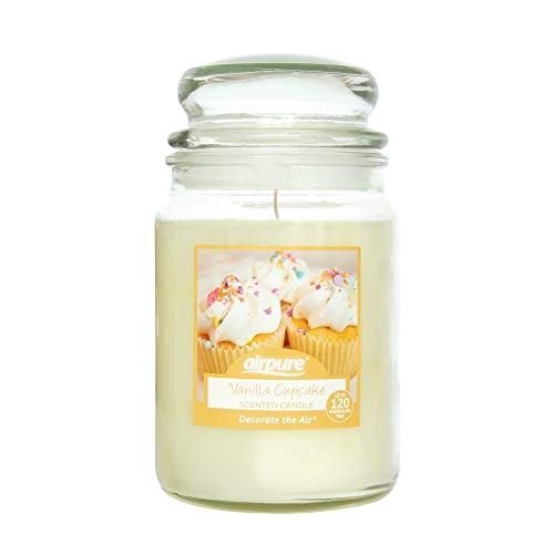 AIRPURE Large Candle Scented, Vanilla Cupcake Fragrance, 18oz Jar, 120 Hour Ornamental Candles, Fill The Room with a Warm and Homey Fragrance, for The Bedroom, Bathroom, Family Room of Office, photo 1 of 1