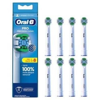 Oral-B Pro Precision Clean Electric Toothbrush Head, X-Shape And Angled Bristles for Deeper Plaque Removal Toothbrush Heads, White