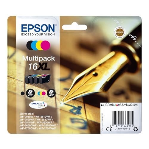 Epson Pen Crossword High Yield Genuine Ink Cartridges, DURABrite Ultra Ink,Cyan, 4-colours, 16XL, photo 1 of 1