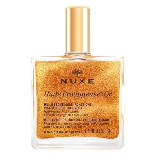 NUXE Huile Prodigieuse Shimmering Dry Oil 50ml, Gold-Flecked Dry Oil, Illuminates & Softens Face, Body & Hair, Multi-Purpose Nourishment, Vegan Formula, photo 1 of 1