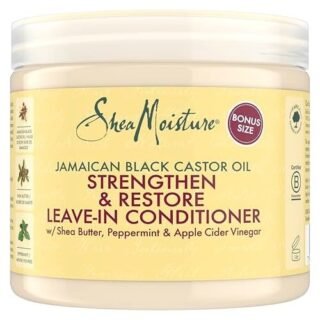 SheaMoisture Jamaican Black Castor Oil Strengthen & Restore Leave-In Conditioner no silicones or sulphates for chemically processed, heat-styled or natural hair 431 ml