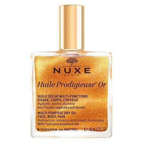 NUXE Huile Prodigieuse Shimmering Dry Oil 100ml, Illuminating Multi-Purpose Oil, With Gold-Flecked Glow for Face, Body & Hair, Softens & Enhances, Vegan Formula, photo 1 of 1
