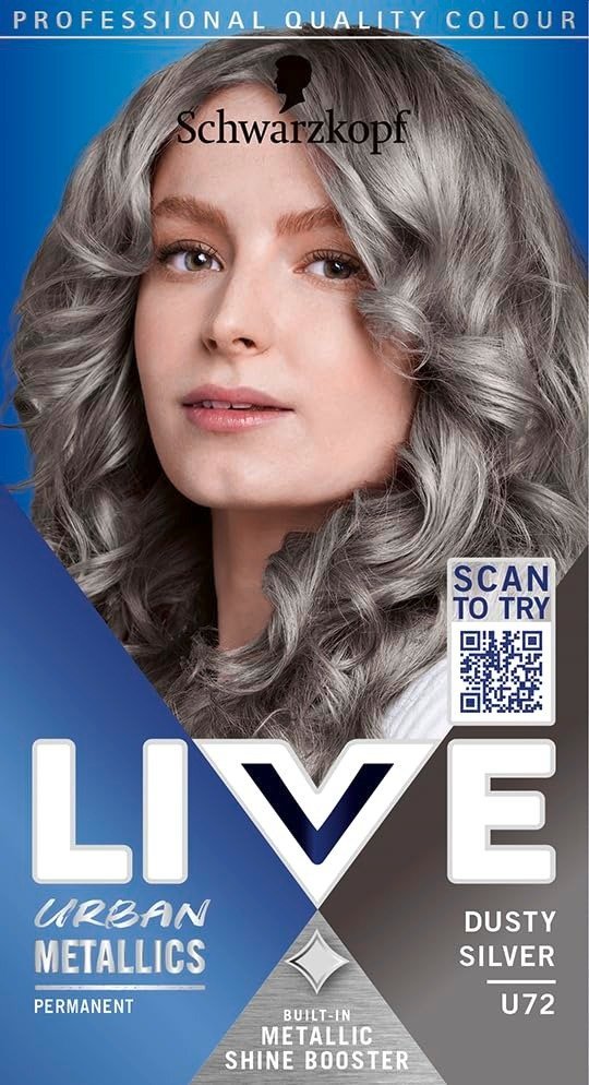 Schwarzkopf LIVE Urban Metallics Vibrant, Long Lasting, Permanent Silver Hair Dye, Infused with Coconut Oil for Shiny Hair - Dusty Silver U72, photo 1 of 1