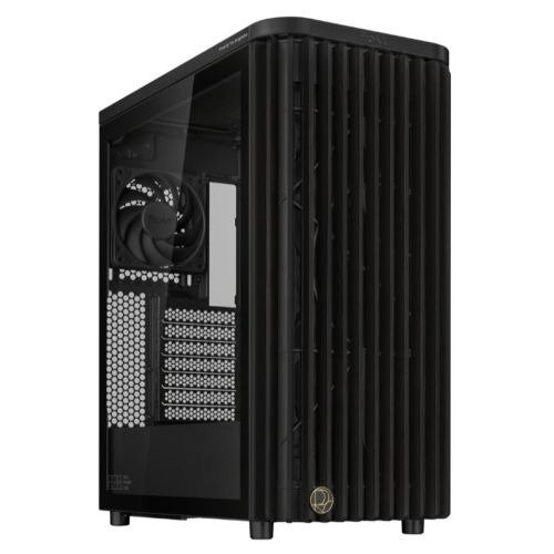 Asus ProArt PA401 Wood TG Gaming Case w/ Glass Panel, ATX, Front Grill, 2x 16cm Fans, PWM Fan Hub, USB-C 20Gps, Black, photo 1 of 1