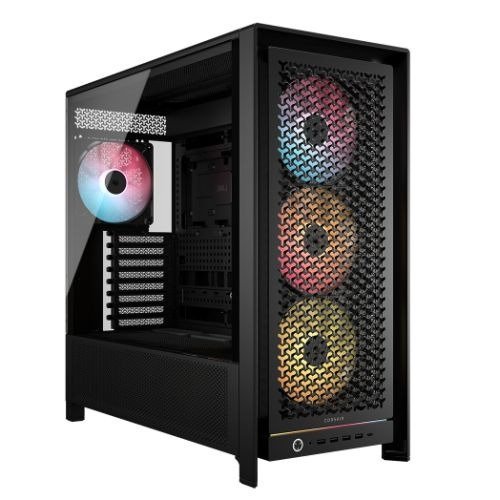 Corsair FRAME 5000D RS Modular Gaming Case w/ Glass Side, E-ATX, 4x ARGB Fans, InfiniRail Fan Mounting, USB-C, ARGB Strip, Asus BTF Compatible, Black, photo 1 of 1