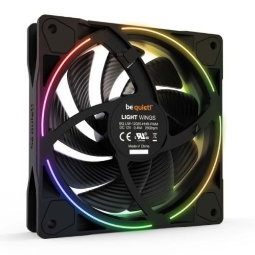 Be Quiet! (BL073) Light Wings 12cm PWM ARGB High Speed Case Fan, Rifle Bearing, 18 LEDs, Front & Rear Lighting, Up to 2500 RPM, photo 1 of 1