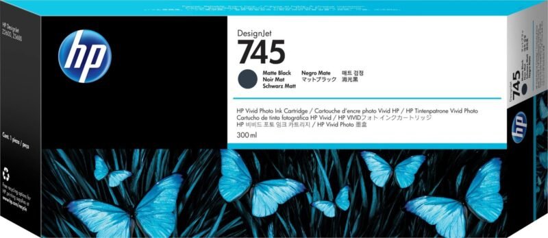 HP 745 matzwarte DesignJet inktcartridge, 300 ml, foto 1 van 1