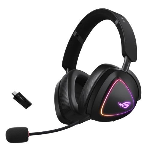 Asus ROG DELTA II Tri-Mode Wireless Gaming Headset, 2.4GHz/Btooth/3.5mm Jack, 50mm Titanium Drivers, DualFlow Audio, 110-Hour Battery, RGB, photo 1 of 1