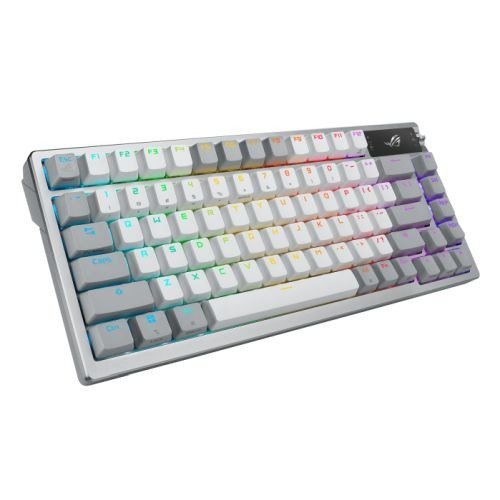 Asus ROG AZOTH Compact 75% Mechanical RGB Gaming Keyboard, Wireless/Btooth/USB, Hot-Swap ROG NX Snow Switches, OLED Display, Control Knob, Mac Support, photo 1 of 1