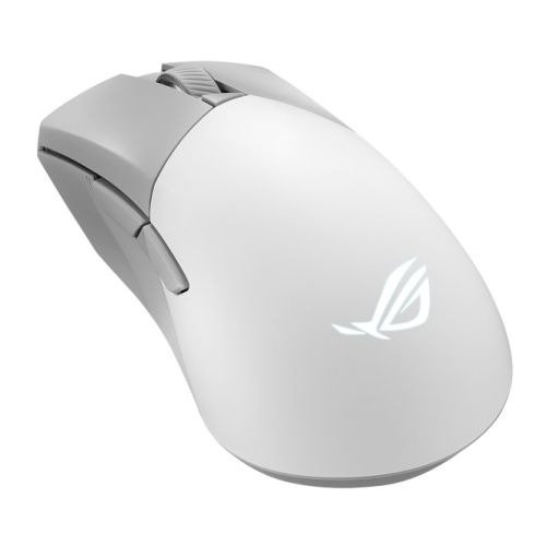Asus ROG Gladius III Wireless/Bluetooth/USB Aimpoint Gaming Mouse, 36000 DPI, Swappable Switches, 0 Click Latency, RGB, Mouse Grip Tape, White, photo 1 of 1