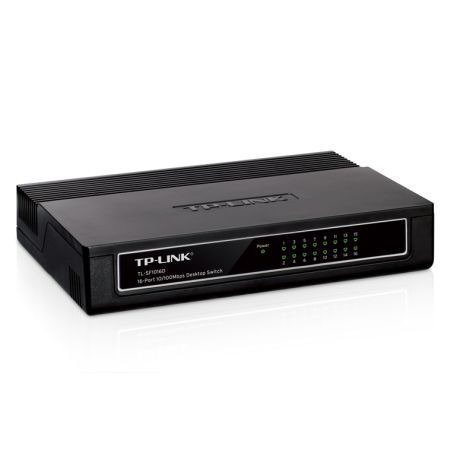 TP-LINK (TL-SF1016D) 16-Port 10/100Mbps Unmanaged Desktop Switch, Plastic Case, photo 1 of 1