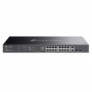 TP-LINK (ES220GMP) Omada 20-Port Gigabit Easy Managed Switch with 16-Port PoE+, 2x GB SFP Ports, 250W Power Budget, Rackmountable