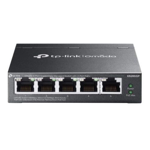 TP-LINK (ES205GP) Omada 5-Port Gigabit Easy Managed Switch with 4-Port PoE+, 5x GB Ports, Metal Casing, photo 1 of 1