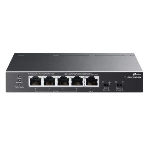 TP-LINK (TL-SG1005P-PD) 5-Port Gigabit Desktop PoE+ Switch with 1-Port PoE++ In and 4-Port PoE+Out, Long-Range PoE+, photo 1 of 1