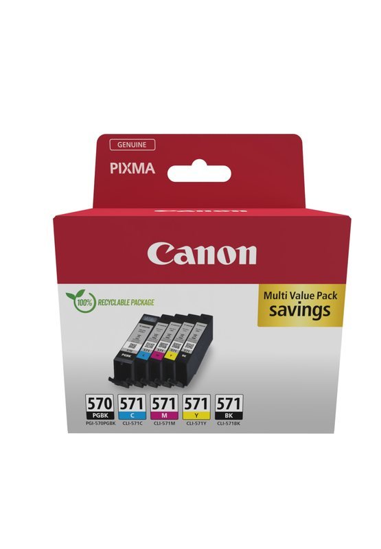 Canon 0372C006 ink cartridge 5 pc(s) Original Black, Cyan, Magenta, Yellow, photo 1 of 3