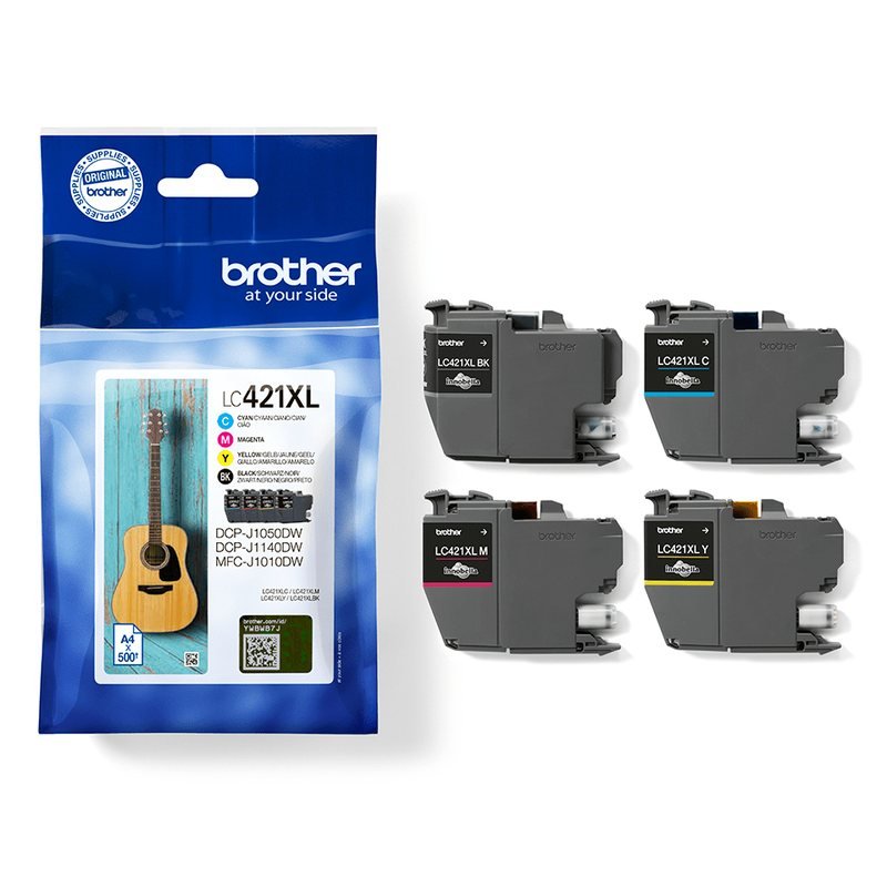 Brother LC-421XLVAL PagePack 4 pc(s) Original High (XL) Yield Black, Cyan, Magenta, Yellow, photo 1 of 3