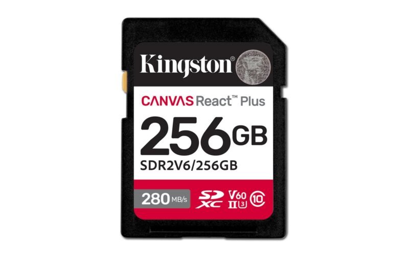 Kingston Technology 256GB Canvas React Plus SDXC UHS-II 280R/150W U3 V60 for Full HD/4K, photo 1 of 6