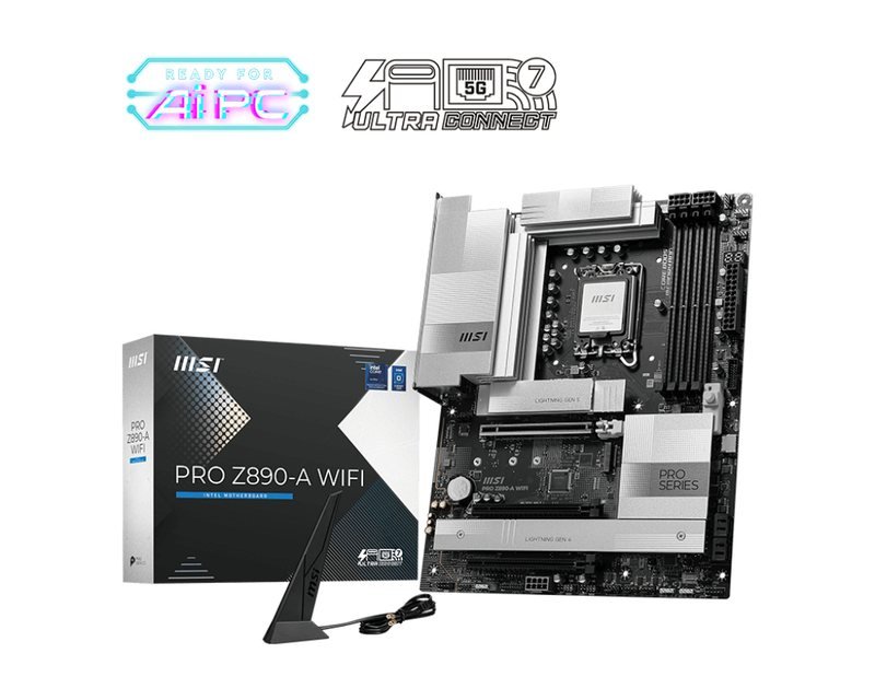 MSI PRO Z890-A WIFI motherboard Intel Z890 LGA 1851 (Socket V1) ATX, photo 1 of 5